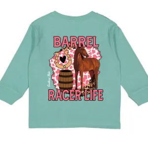 (Long) Barrel Race Life (Back Design) Kids Tee