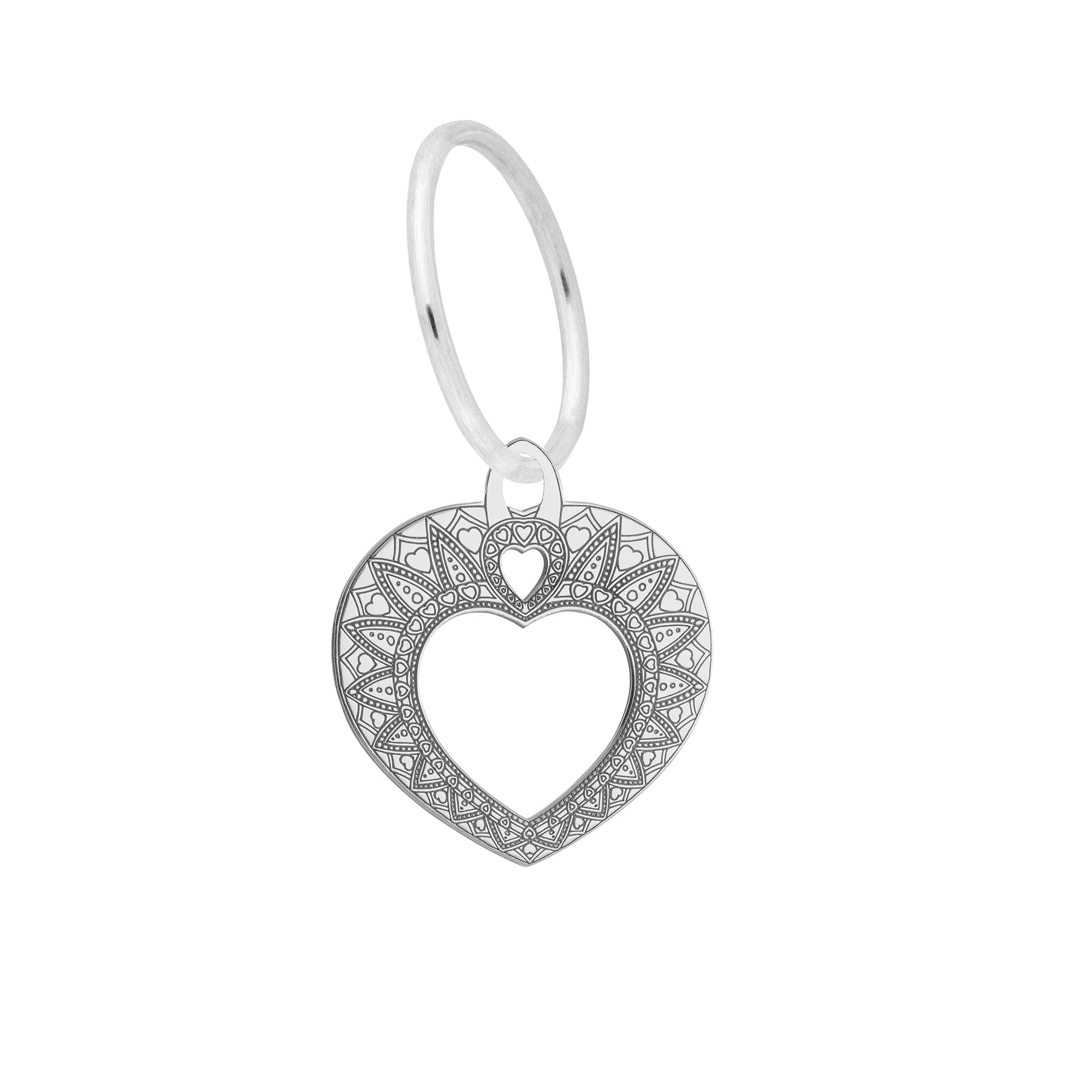 Mandala Heart Single Earring