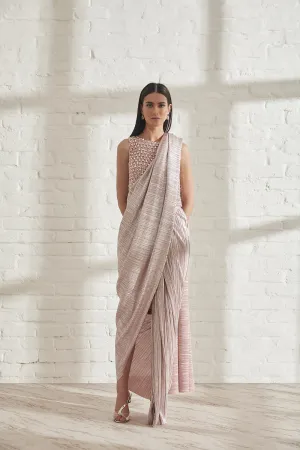 Metallic 2.0 Sari with Chandelier Top