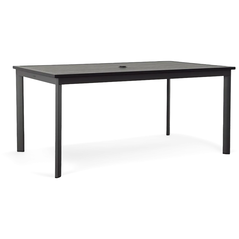 METZ 63" DINING TABLE, ALUMINUM