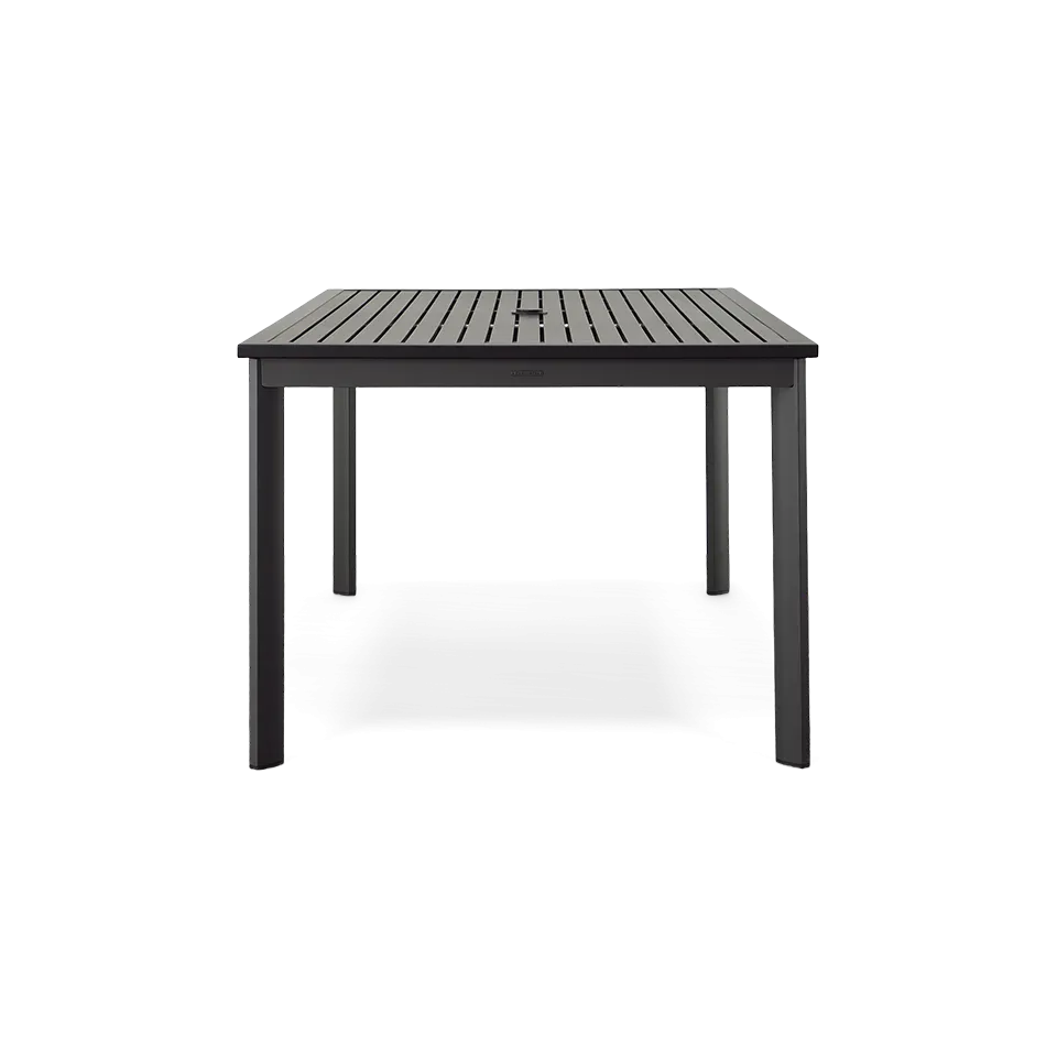 METZ 63" DINING TABLE, ALUMINUM