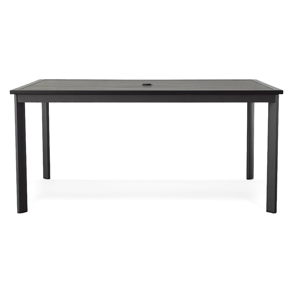 METZ 63" DINING TABLE, ALUMINUM