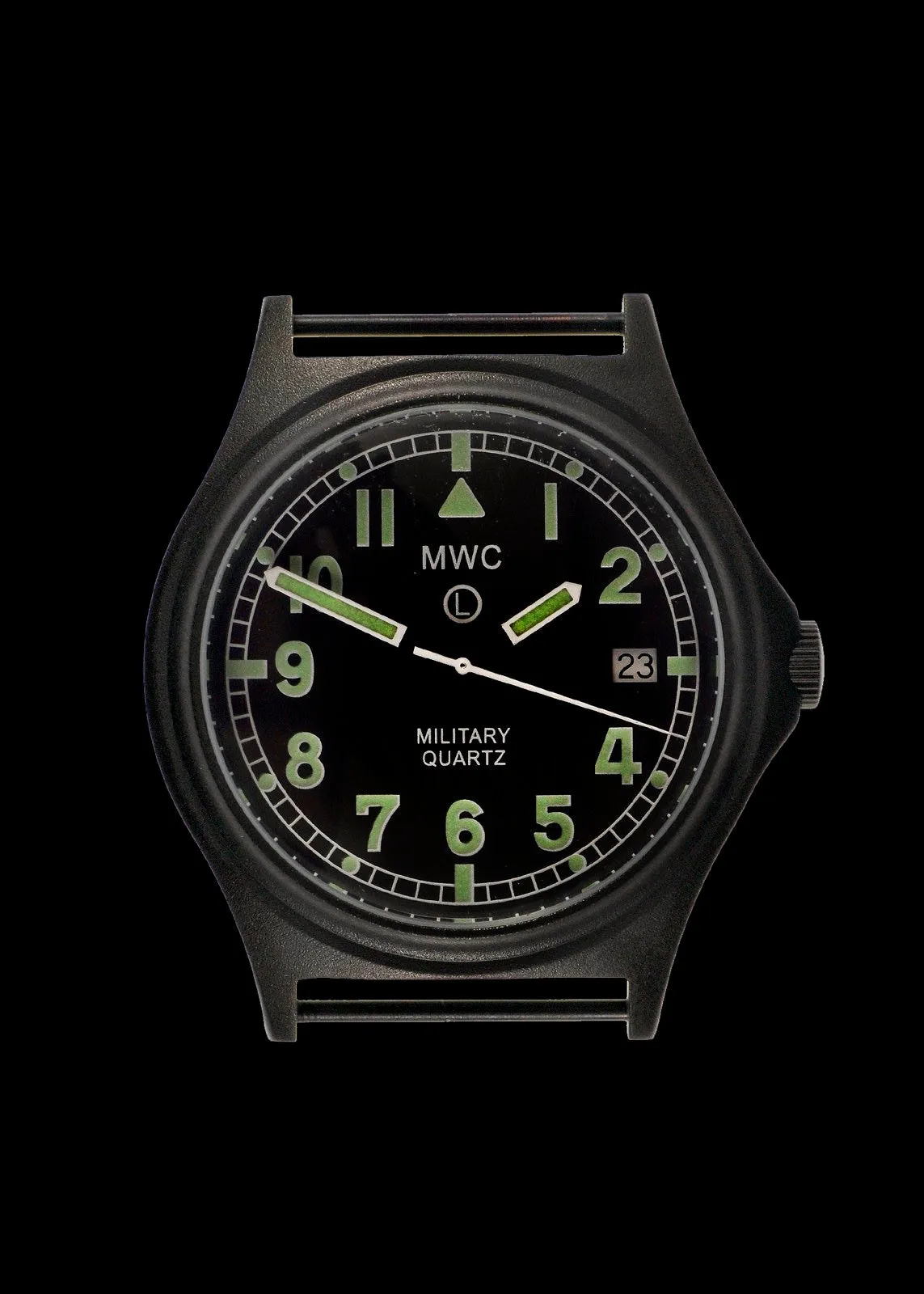 MWC G10 100m PVD Stealth Military Watch with Fixed Strap Bars, 10 Year Battery Life, Screw Crown & Caseback