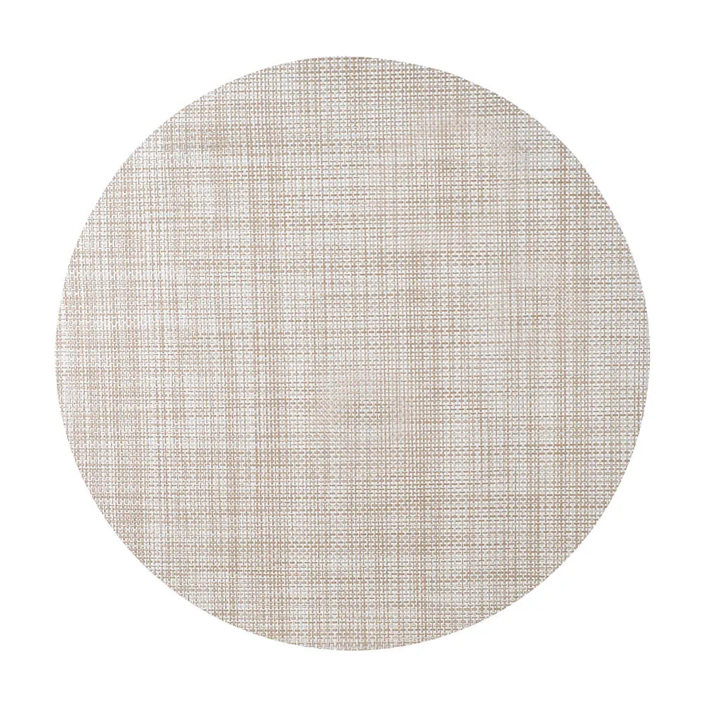 Placemat Round PVC Natural Taupe 35cm