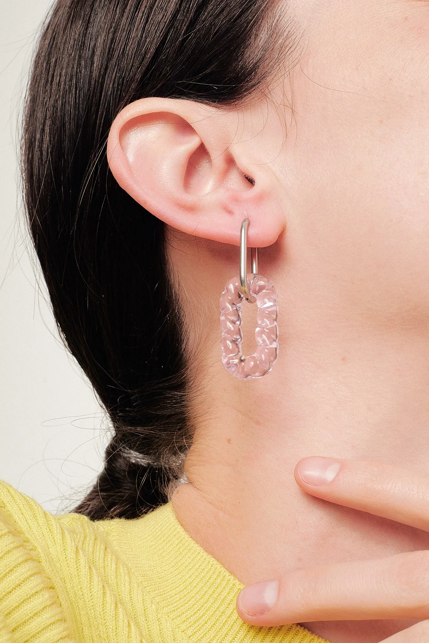 Rope Oval Hoop Earrings