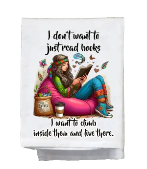 Sassy Hippie, Dish Towel, I don't want to read books