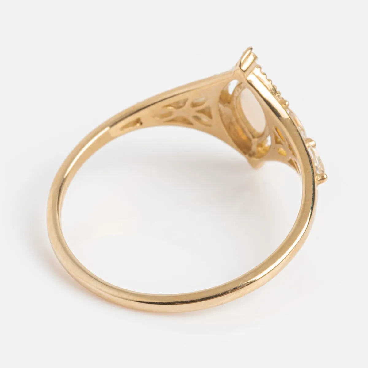 Solid Gold 2024 October Capsule Classic Opal Filigree Ring