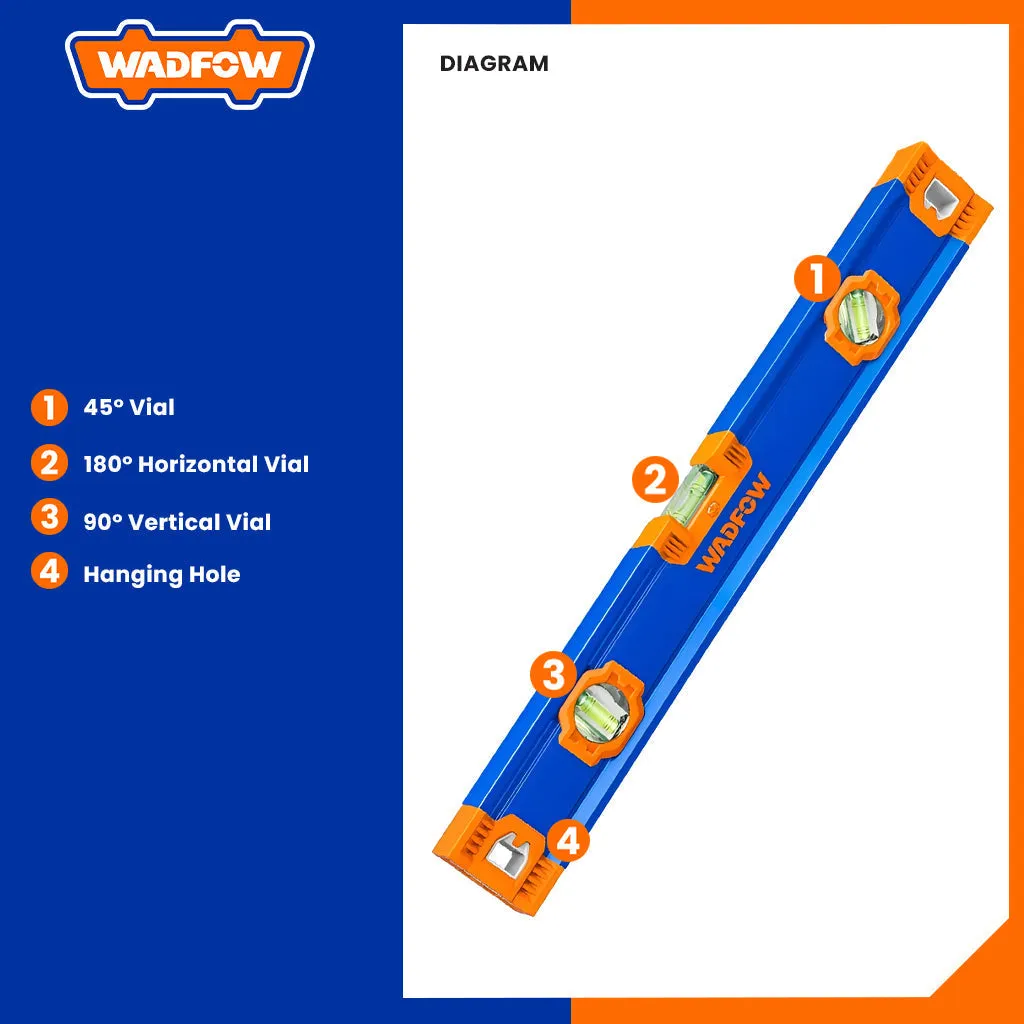 Spirit Level Bar With V-Shape Slot For Measuring Objects 60cm