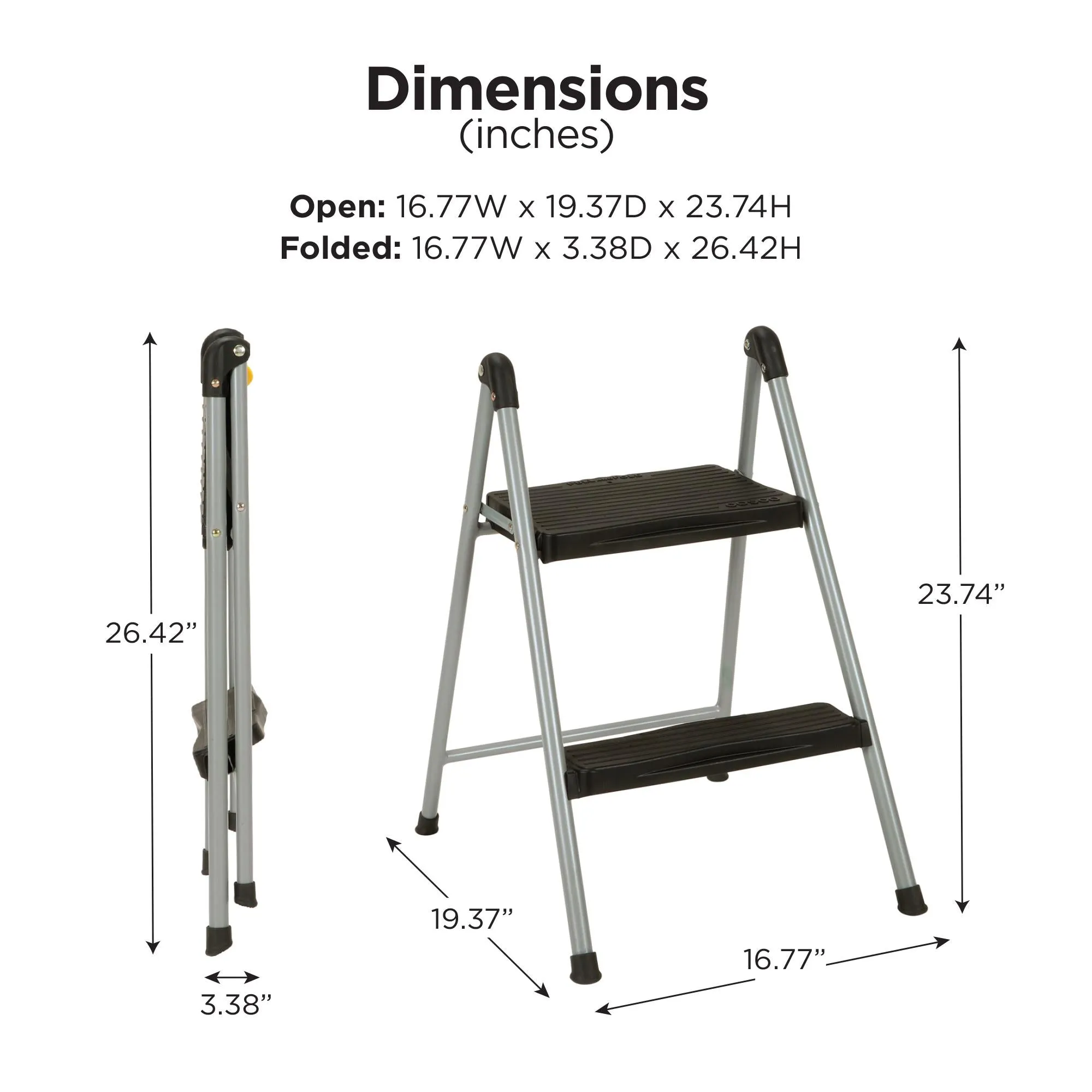 Two-Step Step Stool without Handle