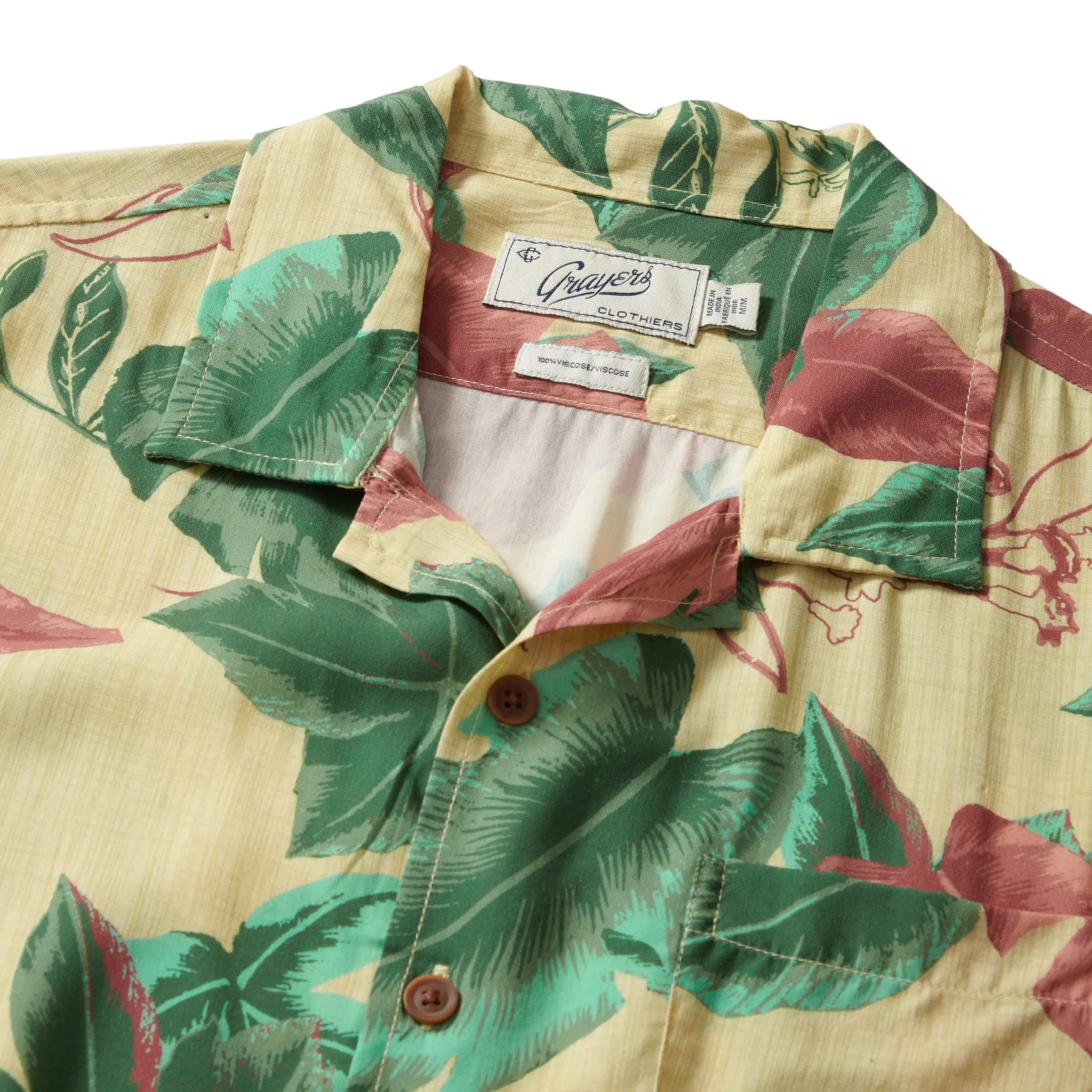 Vintage Hawaiian Camp Collar Shirt - Batik Reinvented