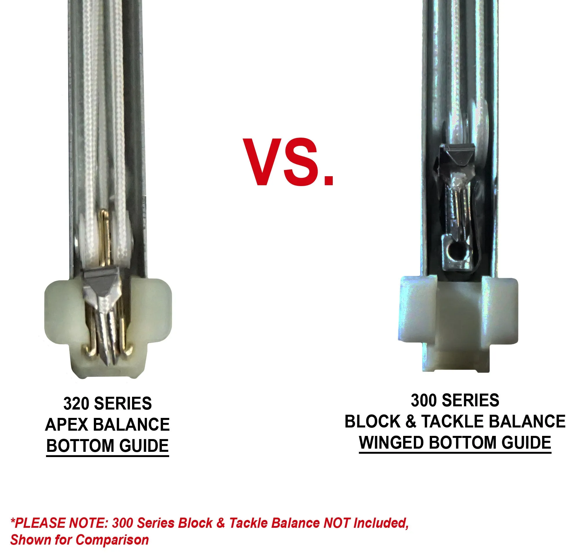 WRS Series 320 Extended Travel Apex Block & Tackle Balances - 17", 4-37 lbs